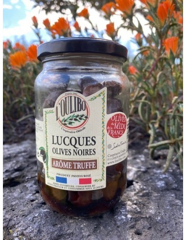 Olives Noires arôme truffe - Lucques bocal 200 g