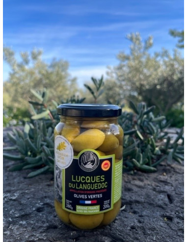 Olives Vertes au Naturel - Lucques bocal 200 g