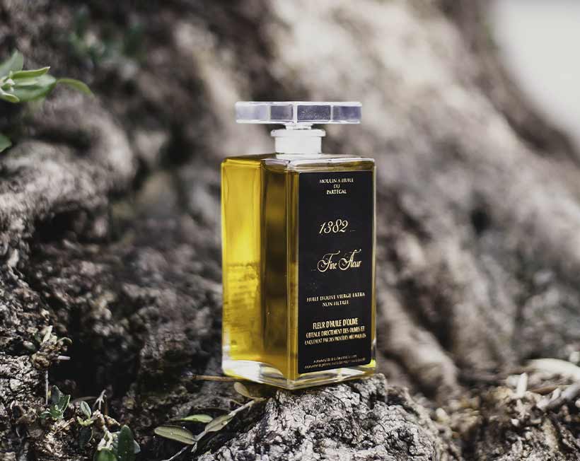 Flacon de fleur d'huile d'olive du moulin du Partégal